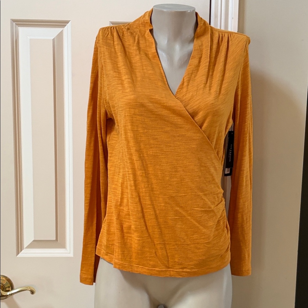 NWT Liverpool rich gold Heathered top, med